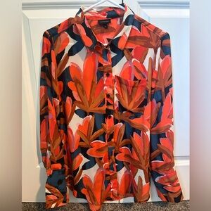 Floral Button-Up Blouse